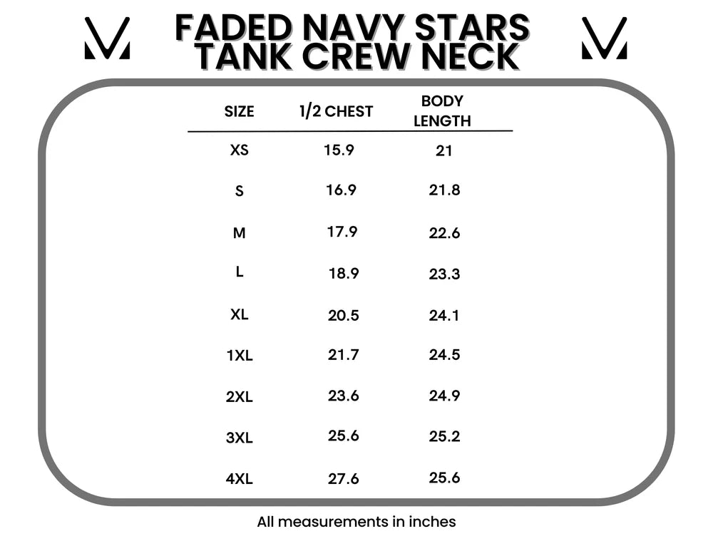 Faded Navy Stars Tank