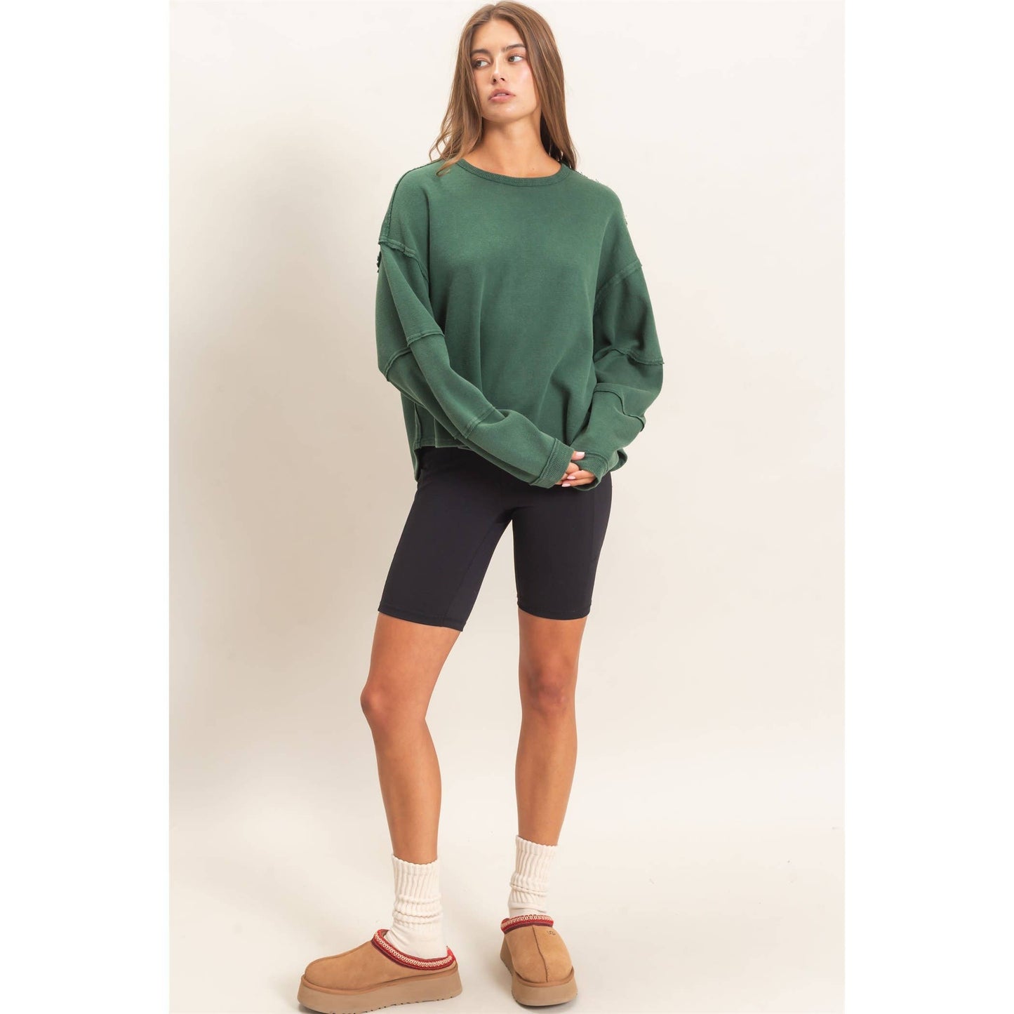 Oversized Raw Edge Top