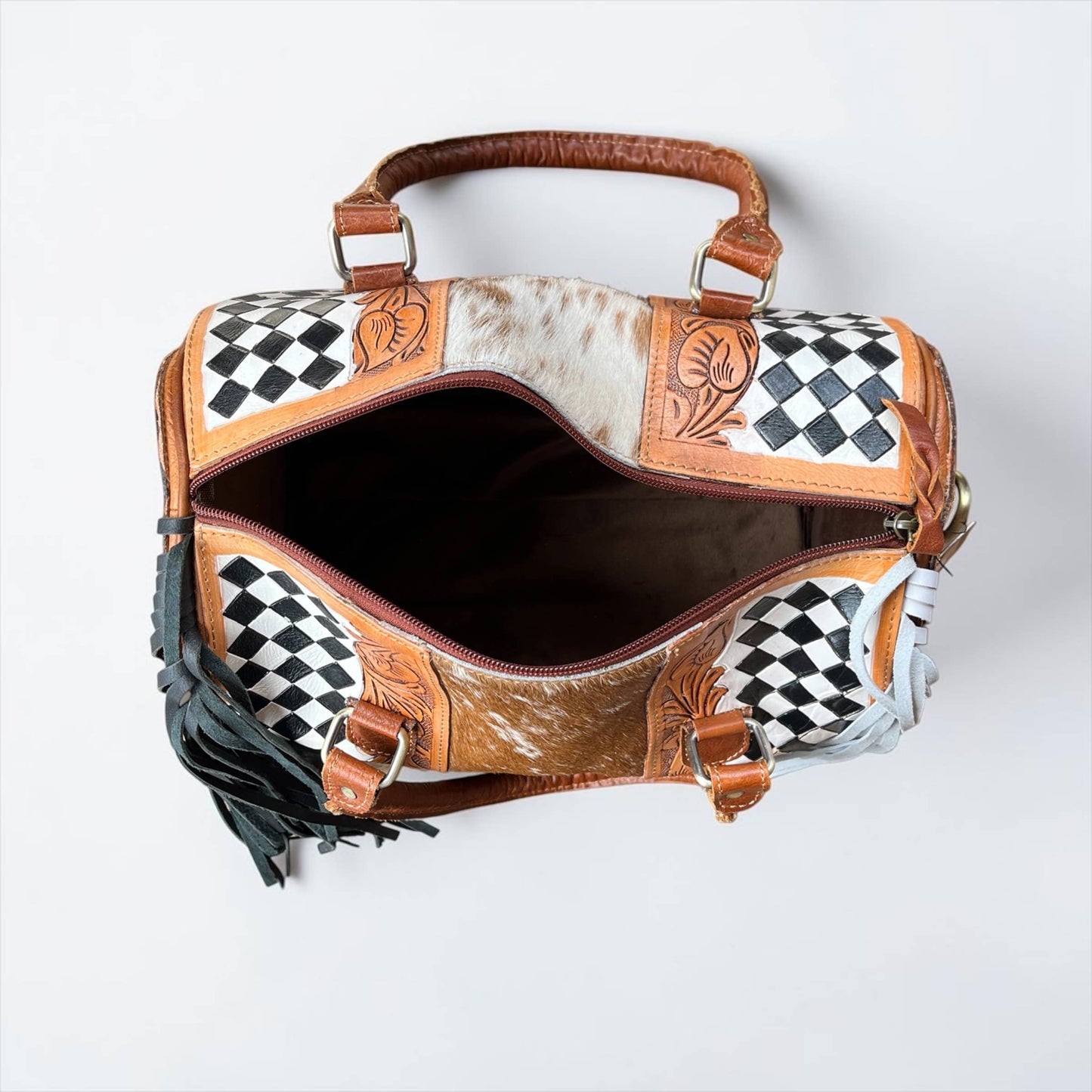 Black Checkered Bag
