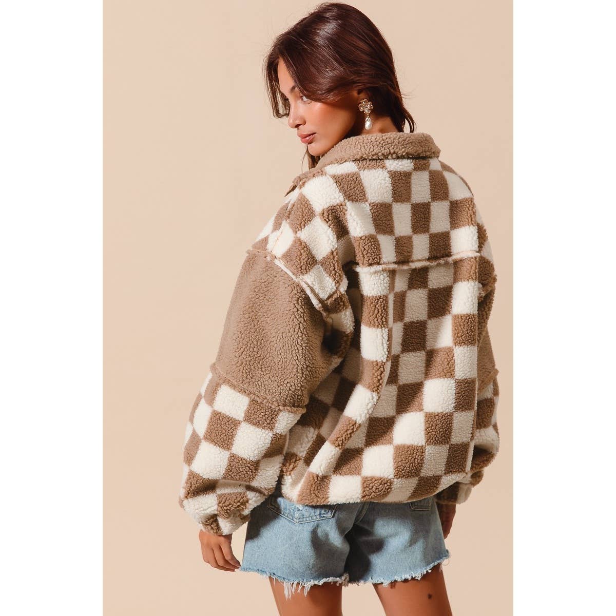 Checker Fleece Pullover