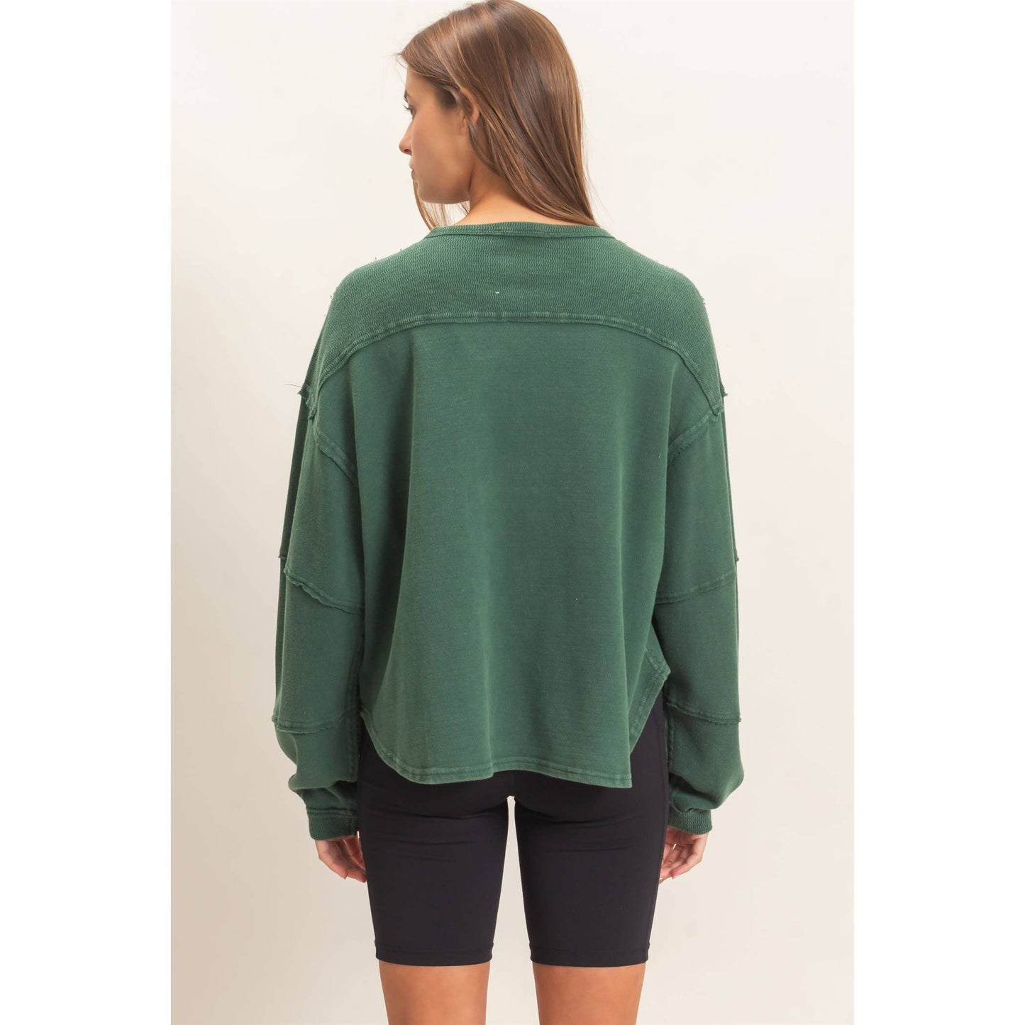 Oversized Raw Edge Top