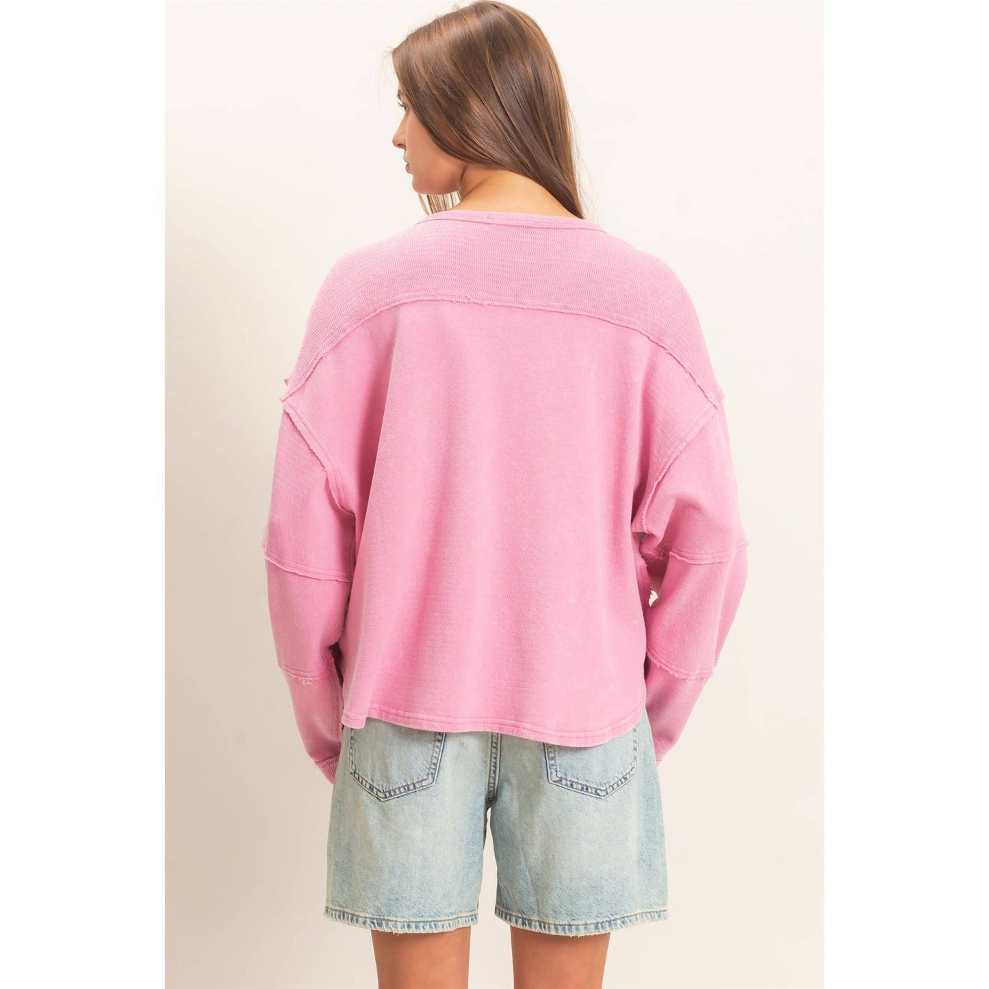 Oversized Raw Edge Top