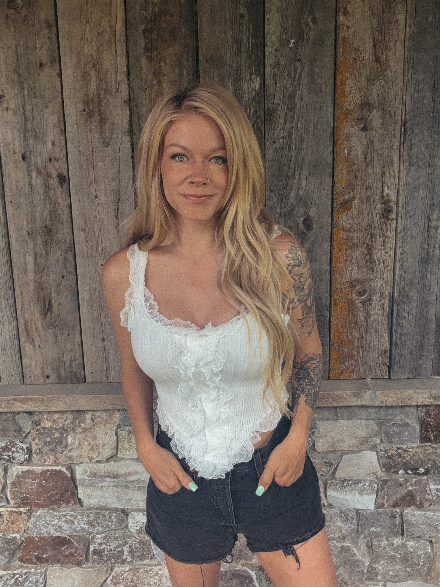 Lace Trim Tank