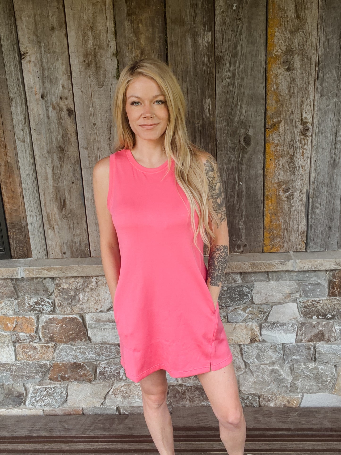 Crew Neck Tank Mini Dress