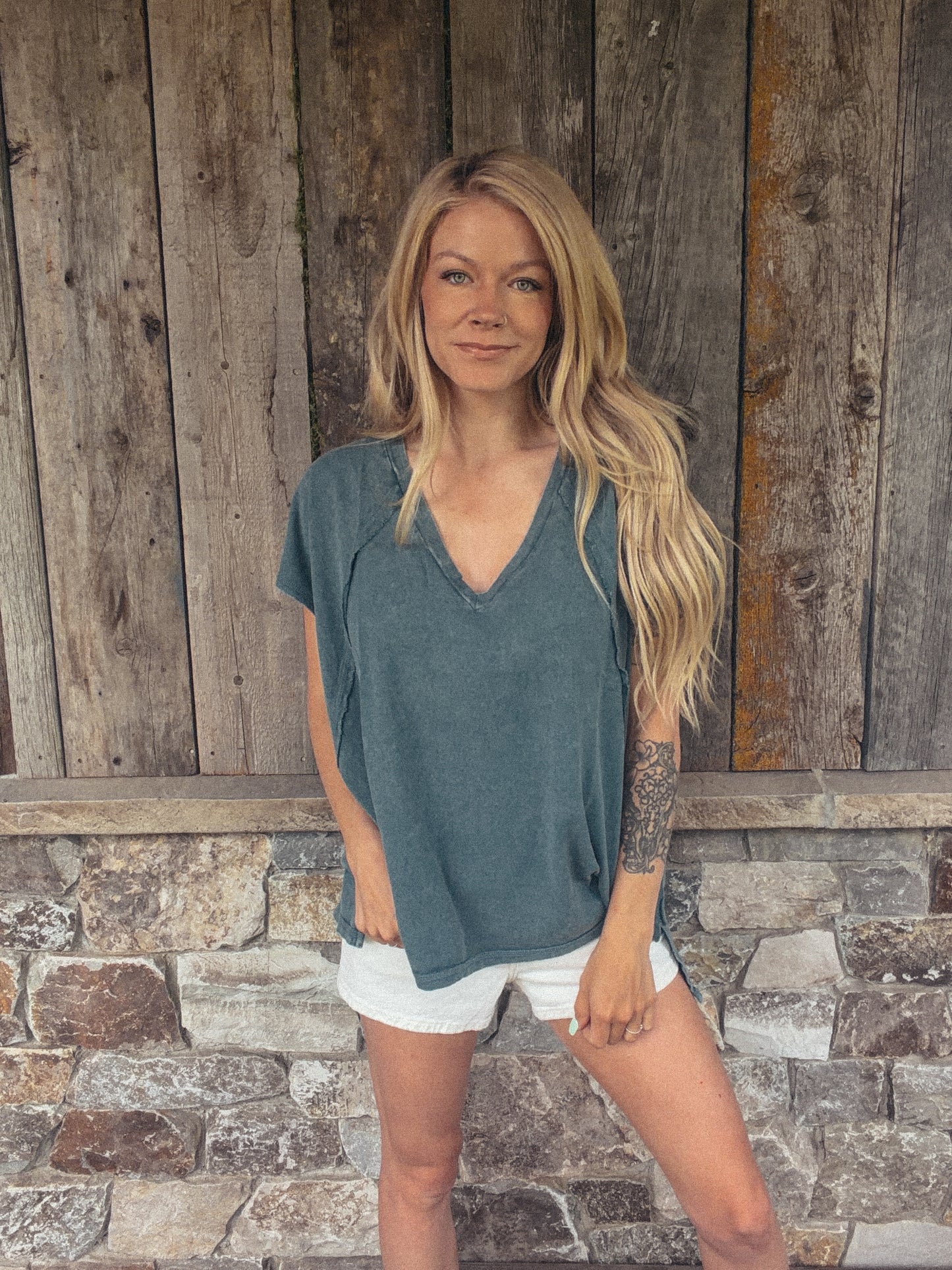 Dark Teal Top