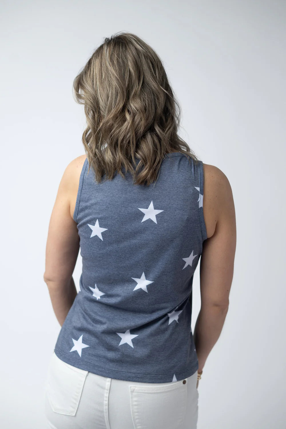 Faded Navy Stars Tank