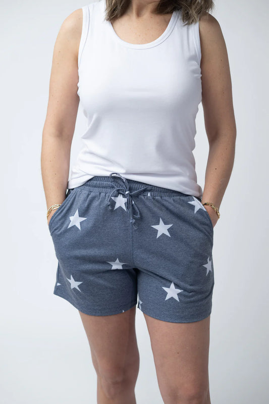 Faded Navy Stars Shorts