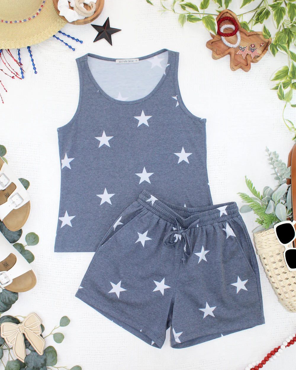 Faded Navy Stars Shorts