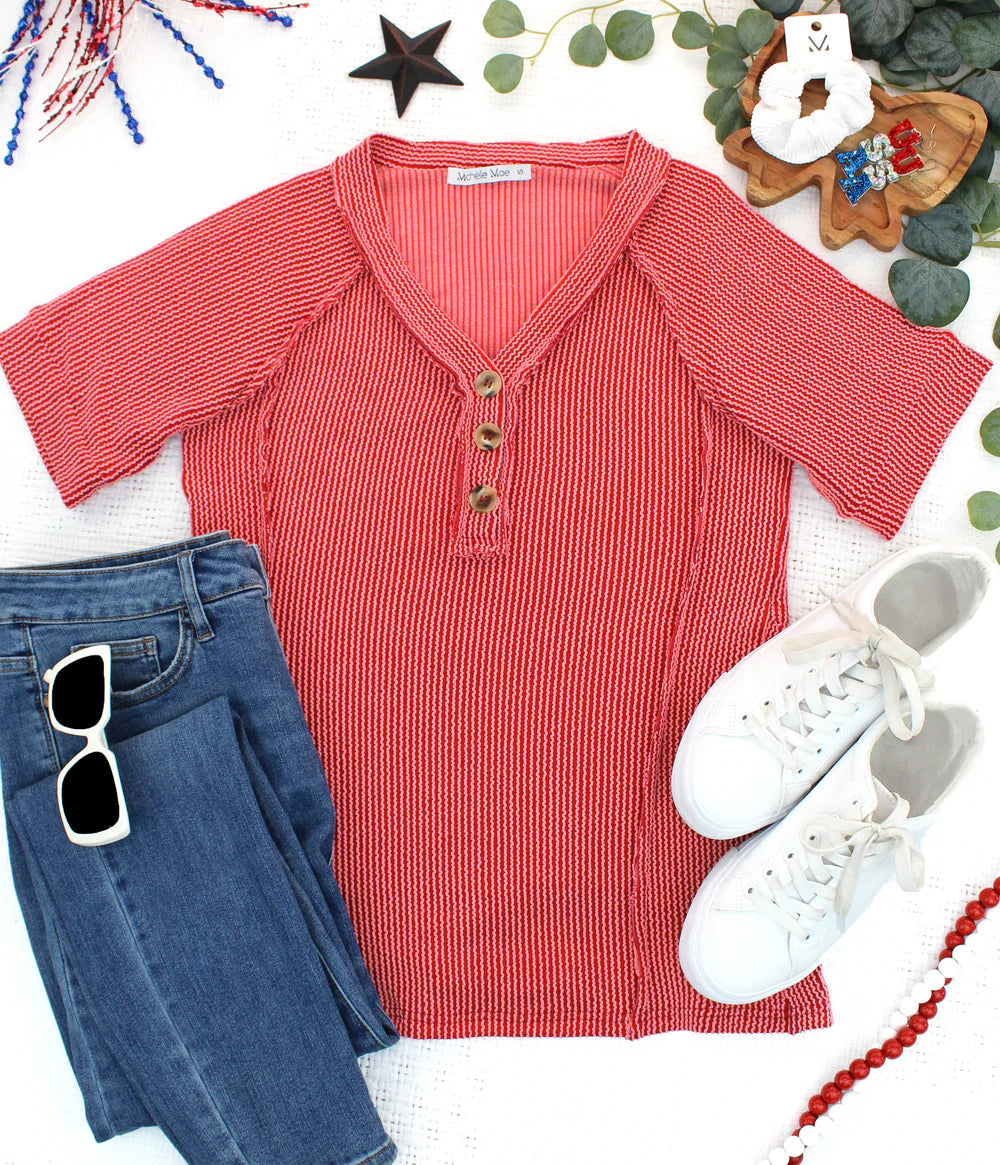 Juliette Button Top