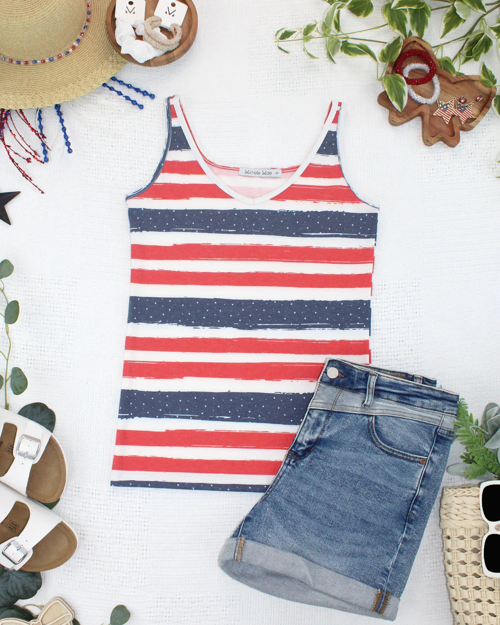 Red White and Blue Tank