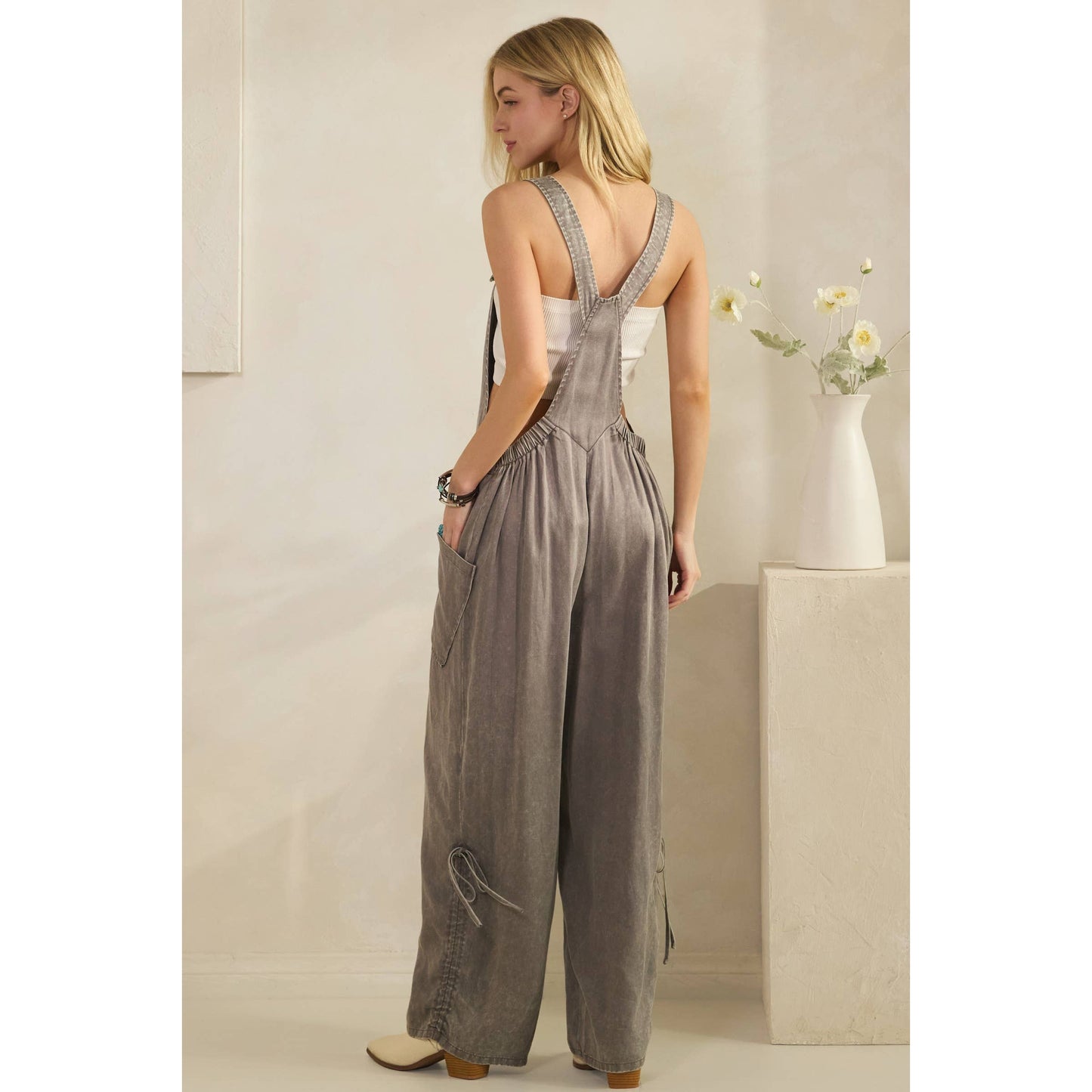Wide leg overalls