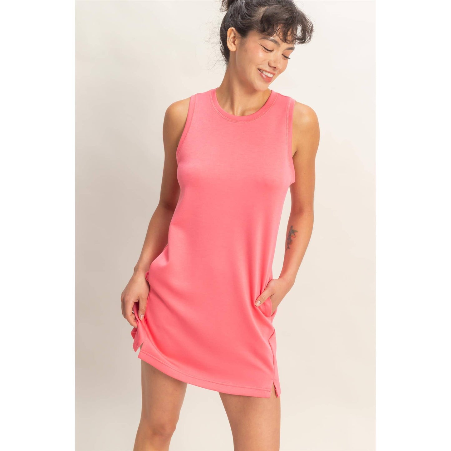 Crew Neck Tank Mini Dress