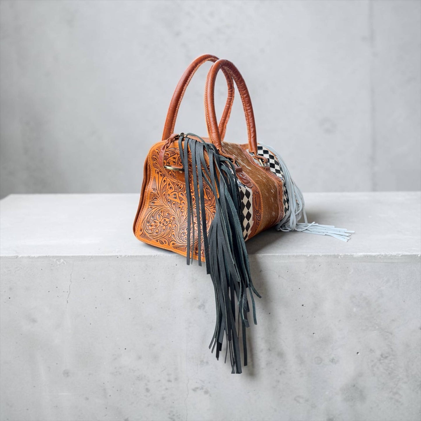 Black Checkered Bag