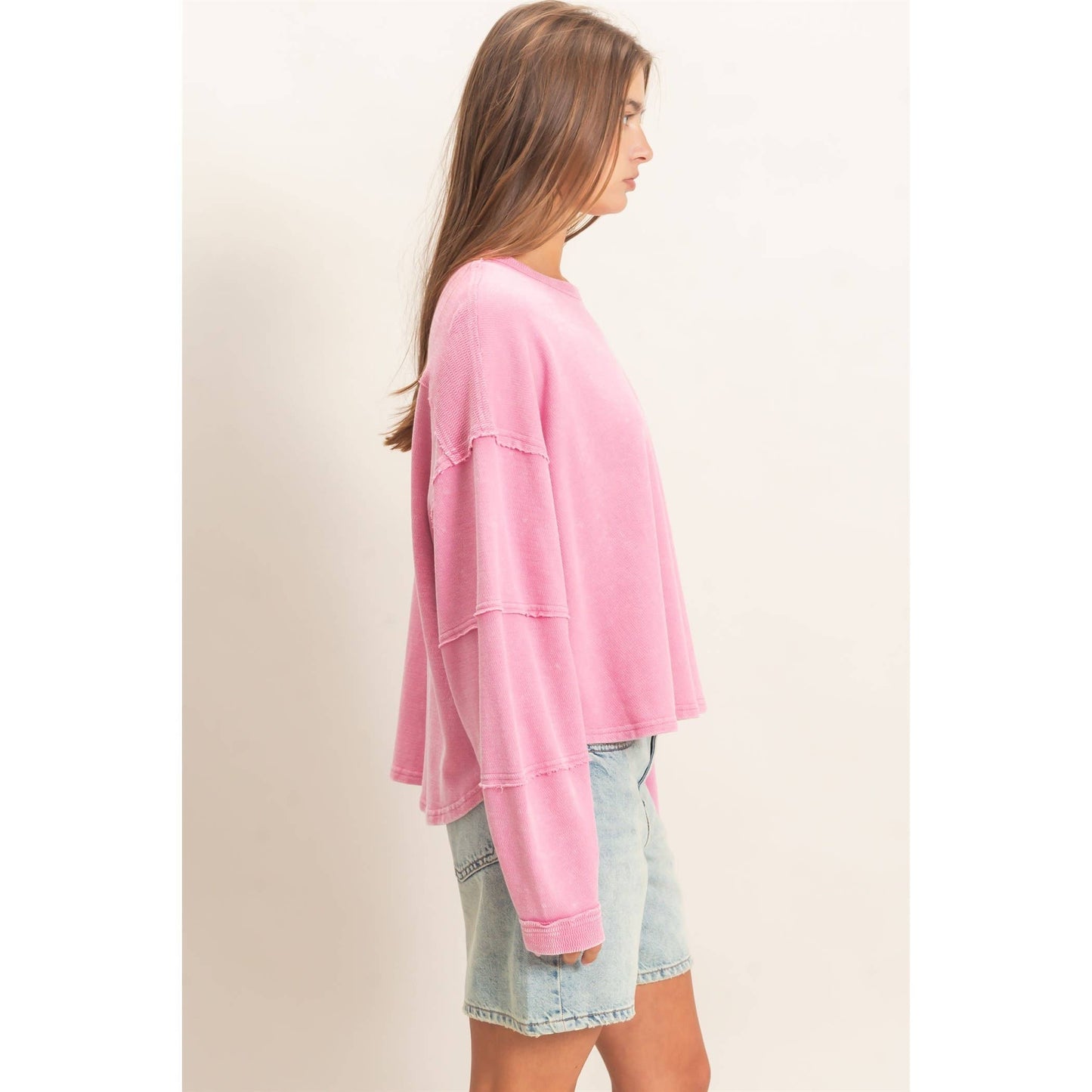 Oversized Raw Edge Top