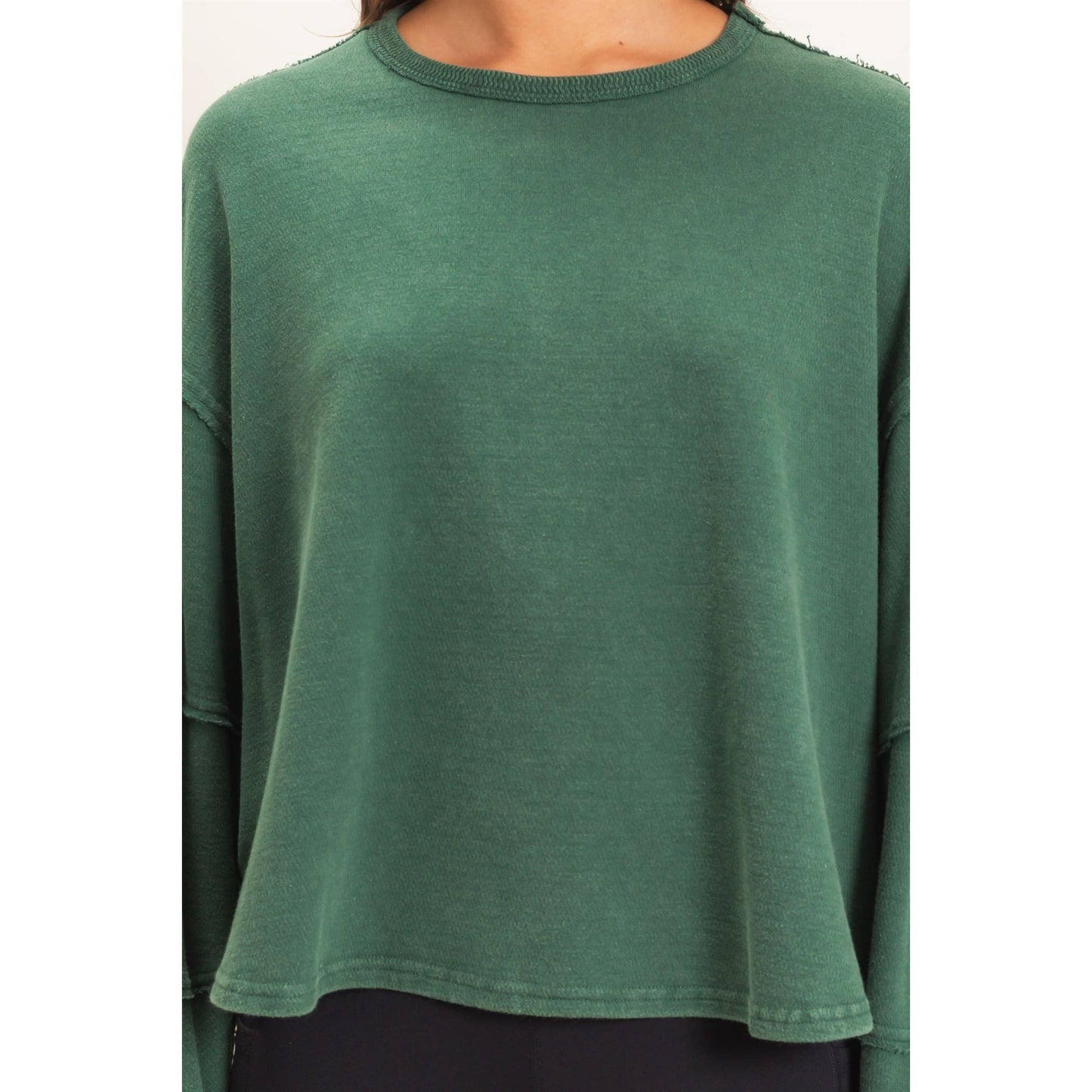 Oversized Raw Edge Top