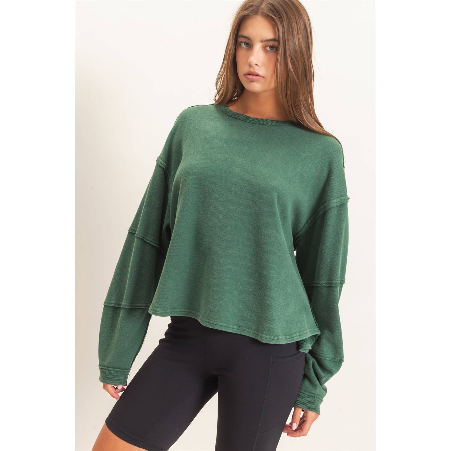 Oversized Raw Edge Top